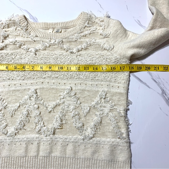 Anthropology MOTH Cream White Knitted Sweater Size Small - Picture 8 of 11